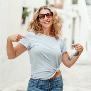 Knotted Tee & Denim Set